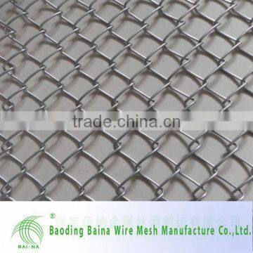 Reinforced chain link wire mesh fence