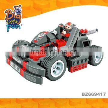 China inport toy innovative product playing car racing games childrens mini car racing track building blocks toys