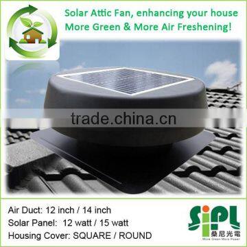 Solar Vent Fan Rechargaeble DC Exhaust Fan Roof Attic Fan Air Conditioning System photo-2