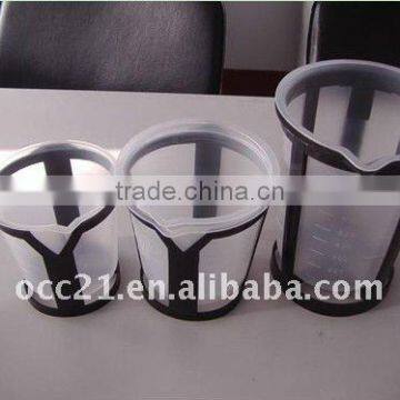 disposable mixing cup with holder, plastic cup