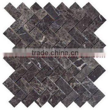 NATURAL BLACK ZEBRA MARBLE MOSAIC TILES photo-3