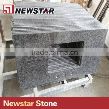 Blue Polished Granite Countertop Metal Countertop Edges photo-3