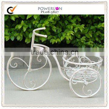 Classical shabby chic decorative garden bicycle flower pot stand