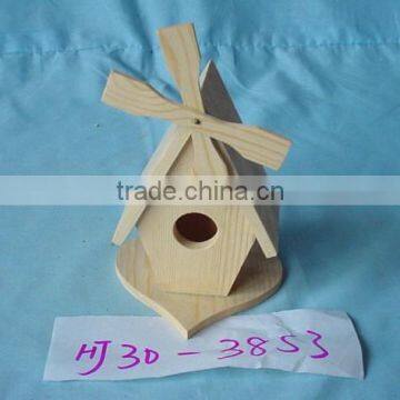 Decorated wooden bird house,wooden bird nest