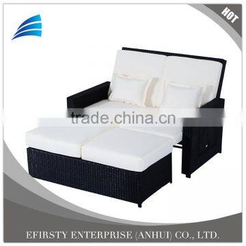 2 Piece Outdoor Cheap Rattan Wicker Sofa Bed for Sale