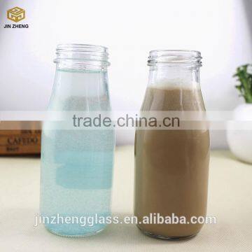 Stock 300ml beverage bottle drink bottle glass milk bottle with tin cover