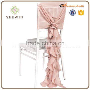 fancy ruffled chiavari chair cover for wedding ,wedding ruffled chiavari chair cover chair sash