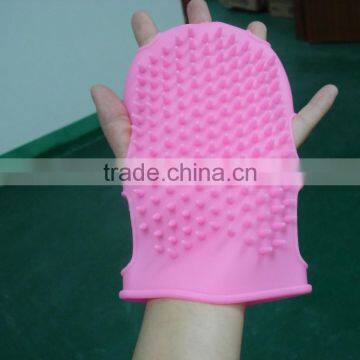 Hot-selling soft and cleaning silicone massage bath glove for promotion gift