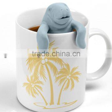 manatee animal shape tea infuser/ Silicone Tea bag
