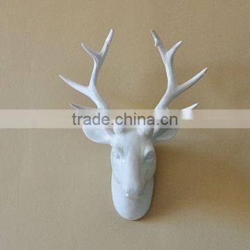 Art Sculpture Home Wall Decorative Resin Animal Deer Head Sculpture,