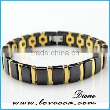 Black color health ceramic bracelet wholesale health balance bracelet