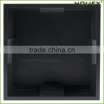 Bamboo Square Crate Riser Storage Crate Box in Black Homex BSCI/Factory photo-5