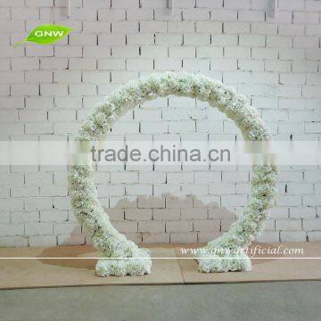 GNW FLW1508016 High quality silk flowers artificial rose and hydrangea flower wedding arches for Sale