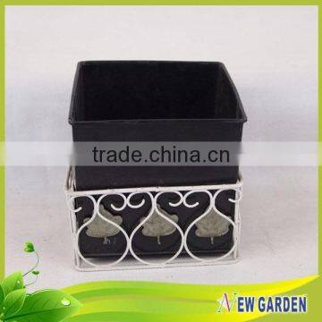 Beautiful Hand Painted Flower Vases With Metal Wire Holder For Home Decoration photo-5