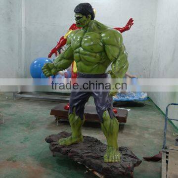 Outdoor Decoration Wholesale Resin Craft Fiberglass Life Size Hulk Statue photo-2