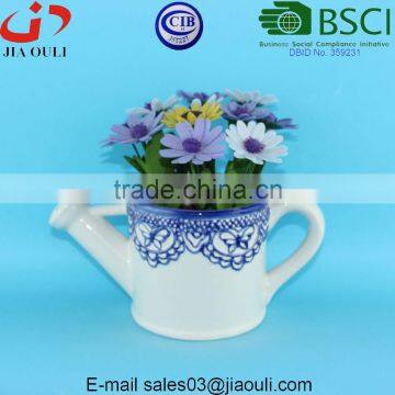 BSCI Audit Factory Under Glazed Ceramic Watering Pot for Flowers photo-2