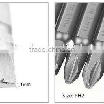 5pcs/set Drill Bits Screwdriver Bits Flat Head Phillips Corss Slotted Hex Key photo-2