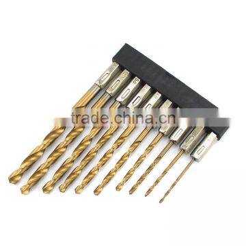 13pcs/set Titanium Coated HSS Twist Drill Bit Set for Metal Power Tools Drill Accessories With 1/4" Hex Shank photo-2