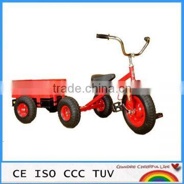 cheap kids metal tricycle with trailer