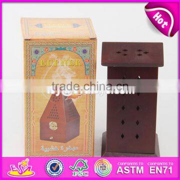 2017 Wholesale cheap flat roof wooden incense holder for sale W02A260