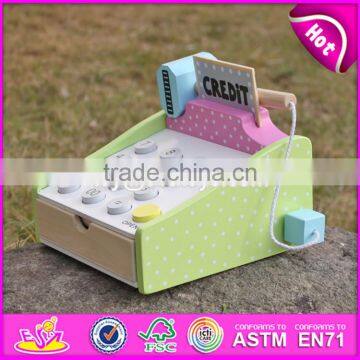 2017 New Design Children Preschool Wooden Toy Credit Card Machine W10A059 photo-4