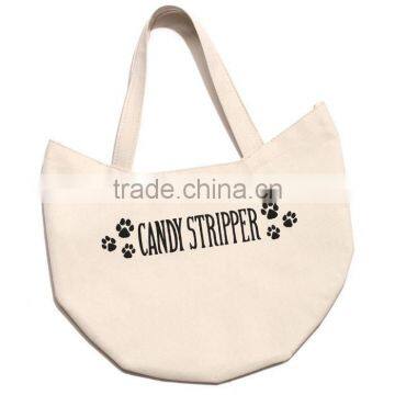 Cat Shape Canvas Shopping Bag,Reusable Shippinmg Bag With Printing Cat FJ6587 photo-3