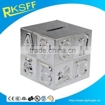 Silver ABC and Animal Baby Block Bank photo-5