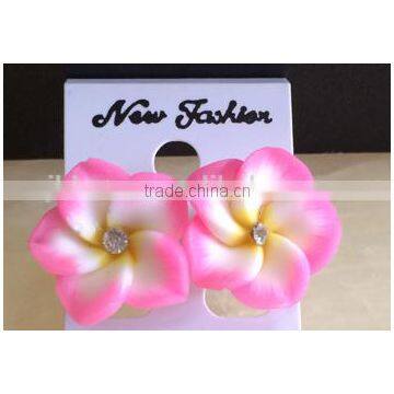 Hot Sell Hawaiian Plumeria Flower Stud Earring Designs for Women photo-6