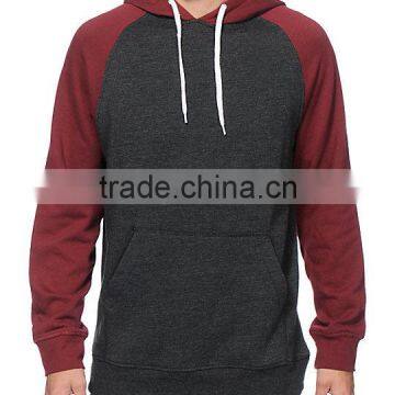 Cheap Raglan sleeve men hoodie / Raglan pullover hoodie