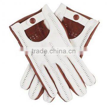 Full finger Mens leather driving gloves