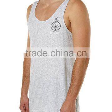 100% Cotton Silk Screen Printed Long Tank Top