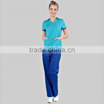 New Design Light Blue Hospital Nurse Uniform