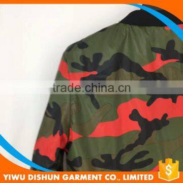 Men Latest Designs Customized Military Nylon Camouflage Varsity Jacket photo-6