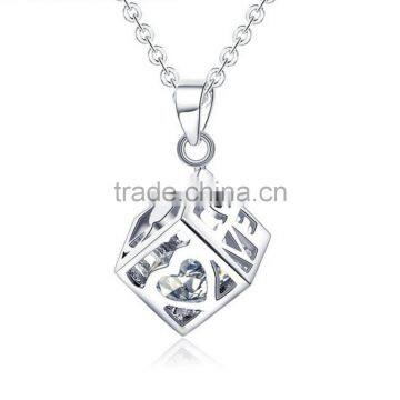 Modern Personalized Design Jewelry 925 Silver Rubik's Cube Pendant photo-2