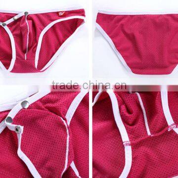 Custom Men's Underwear Sey Mesh Sport Briefs Breathable Athletic Mesh Fashion Design Slim Fit Briefs Underwear for Gay Man 6 Col photo-4