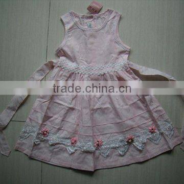 little girl's overstock dress girl's cotton dress cute stock dress