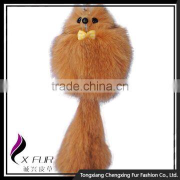 CX-R-11A Colourful Cute Promotional Fox Tail Fur Keychain photo-5
