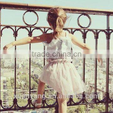 2017 Wholesale Fancy Frock Design Baby Clothes Fashionable Kids Clothing Western Style Little Girl Princess Dress photo-3