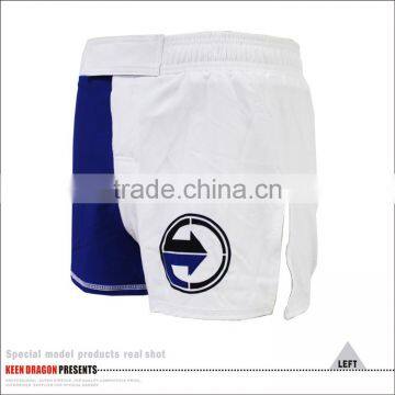 BLUE AND WHITE PRINTED MMA SHORTS WITH HIGH QUALITY AND FASHION DESIGN photo-4