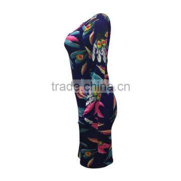 Zm50309b Latest Fashion Lady Clothes Long Sleeve Colours Womens Pprinted Dress photo-3