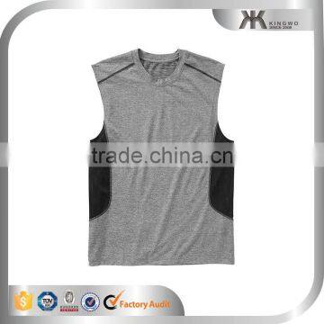 Men Sleeveless Ribbing Contrast Colors Printing Tank Top photo-2