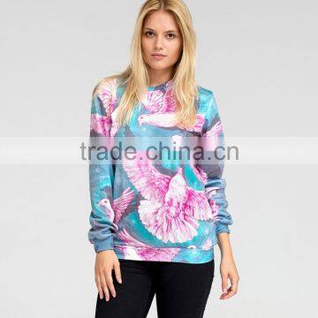 Custom Unisex 3D Pink Dove Sublimation Popular Casual Sweatshirt photo-2