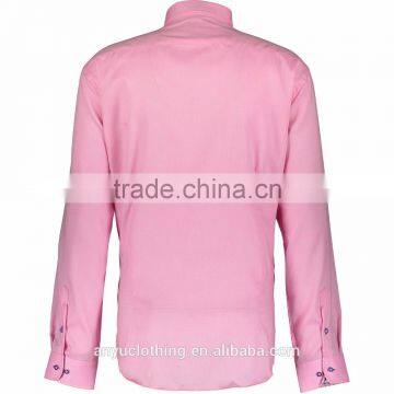 Stylish Casual Wear Men's Pink Cotton Fitted Shirt Wholesale Price photo-2
