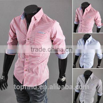 Yiwu Factory Directly Supply Hot Sale 2016 Slim Fit Long Sleeve Three Colors Turkish Cotton Shirt for Men photo-2