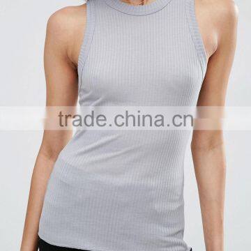 Guangzhou Shandao OEM Wholesale Casual Summer 95% Cotton 5% Spandex Women Sexy Ribbed Breathable Quick Dry Slim Fit Tank Top photo-4