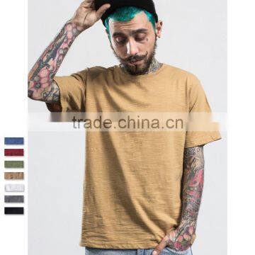 60%cotton 35polyester 5%spandex Rayon Slub Cotton T-shirts for Men photo-3
