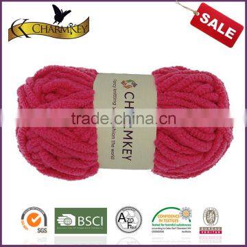 Charmkey Hot Sale Carpet Yarn Fancy Kniiting Yarn Thick Polyester Chenille Yarn photo-2