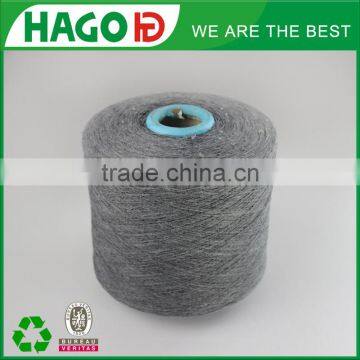 ne10s dark grey recycled oe cotton working glove yarn knitted exporter