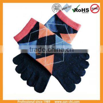 custom logo colored travel argyle sock