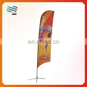 2017 Double Sided Printed Beach Flag Feather Banner Flag